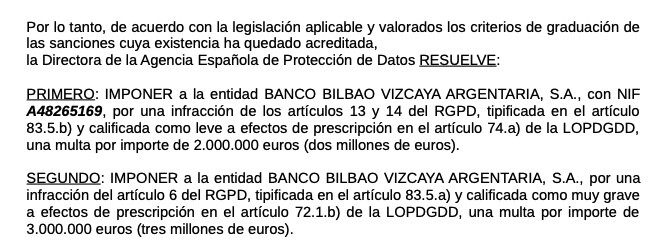 Procedimiento - Multa AEPD a BBVA